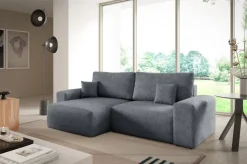 Narożniki>BROMARKT Szara kanapa narożna do salonu z funkcją spania CAMILO