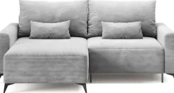 Meble Dla Dzieci|Meble Młodzieżowe>BROMARKT Szara kanapa narożna z funkcją spania na nóżkach rozkładana LORENZO