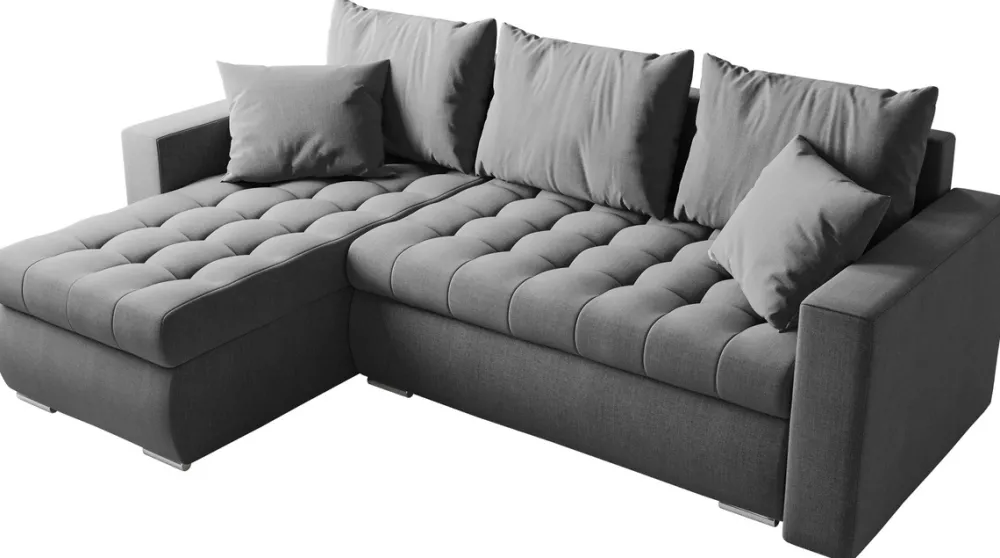 Meble Dla Dzieci|Meble Młodzieżowe>BROMARKT Szara kanapa narożna z funkcją spania LUIS