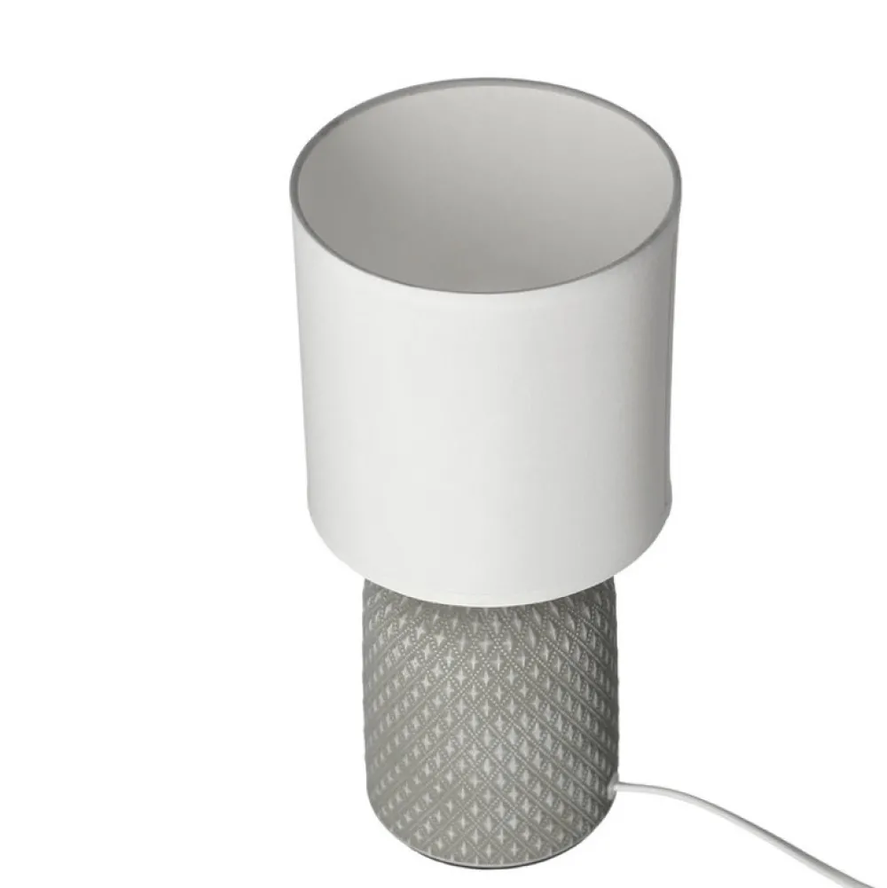 Oświetlenie Pokoju Dziecięcego|Oświetlenie Sypialni>Candellux Lighting Szara lampka nocna ceramiczna Iner