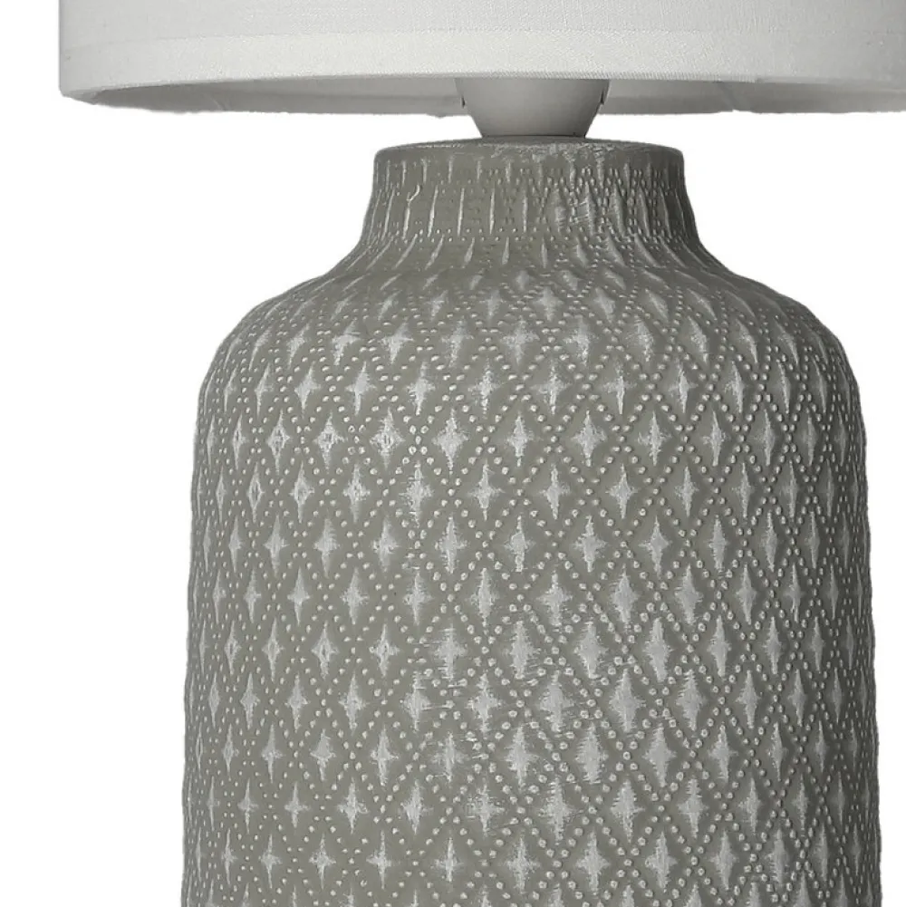 Oświetlenie Pokoju Dziecięcego|Oświetlenie Sypialni>Candellux Lighting Szara lampka nocna ceramiczna Iner