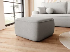 Meble Dla Dzieci|Pufy>BROMARKT Szara pufa do nowoczesnego salonu CARMELLO