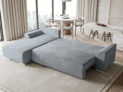 Meble Dla Dzieci|Narożniki>BROMARKT Szara rogówka do salonu z funkcją spania SYDNEY