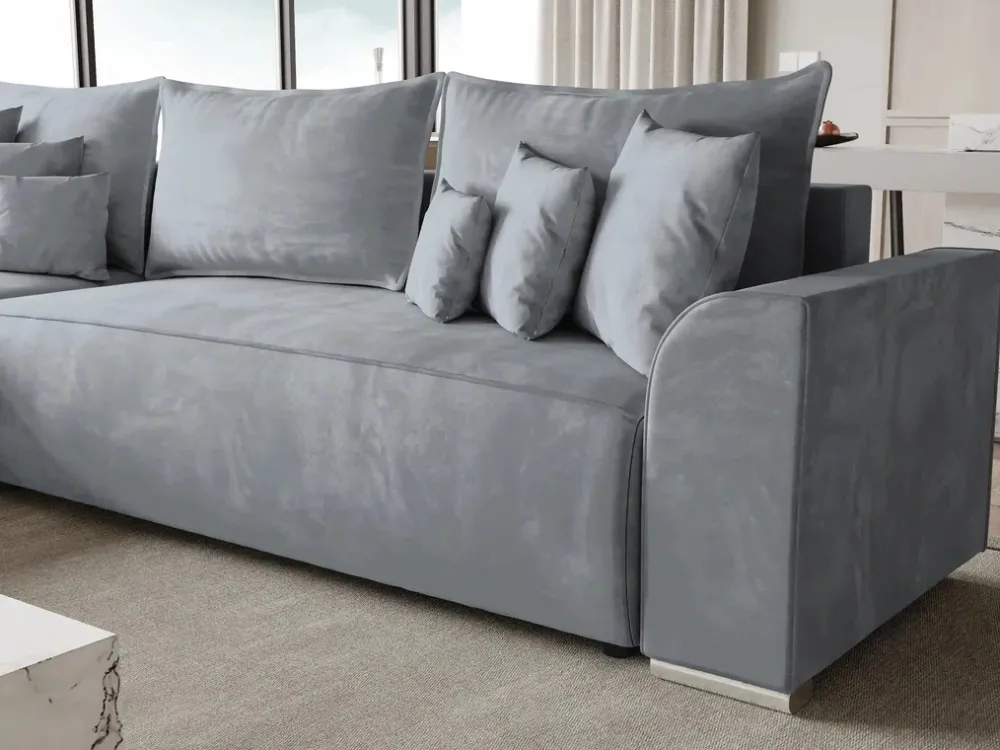 Meble Dla Dzieci|Narożniki>BROMARKT Szara rogówka do salonu z funkcją spania SYDNEY