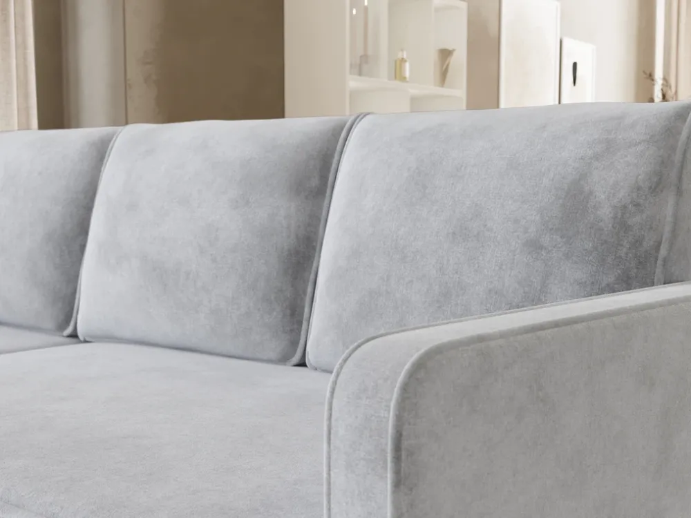 Meble Dla Dzieci|Meble Młodzieżowe>BROMARKT Szara rogówka do salonu z pojemnikiem i funkcją spania QULIO