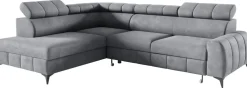 Narożniki>Meble Grand Szara rogówka do salonu z funkcją spania SOFFO