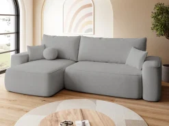 Meble Dla Dzieci|Narożniki>BROMARKT Szara rogówka rozkładana z funkcją spania do salonu CARMELLO DUO