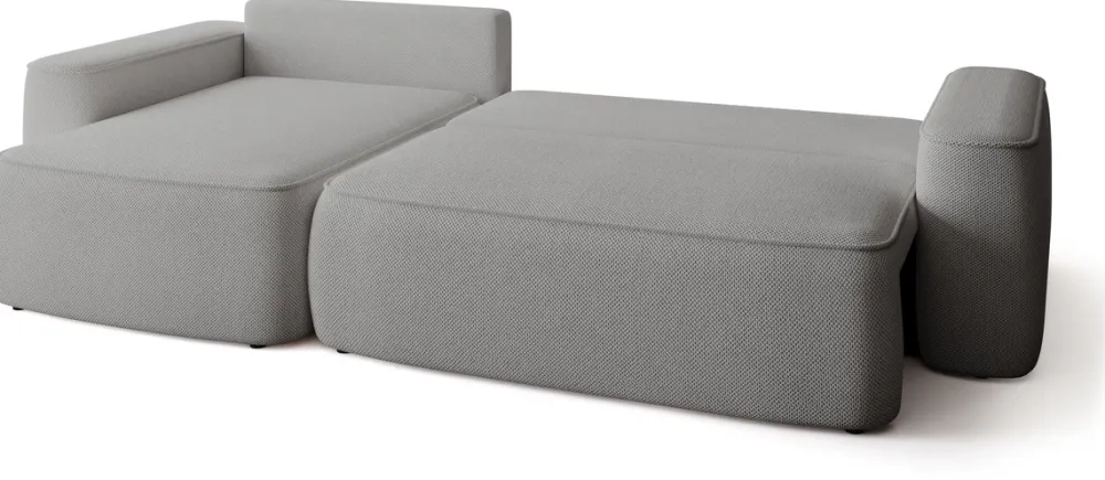 Meble Dla Dzieci|Narożniki>BROMARKT Szara rogówka rozkładana z funkcją spania do salonu CARMELLO DUO