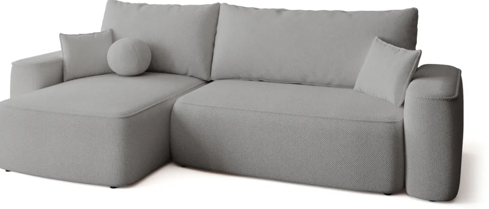 Meble Dla Dzieci|Narożniki>BROMARKT Szara rogówka rozkładana z funkcją spania do salonu CARMELLO DUO