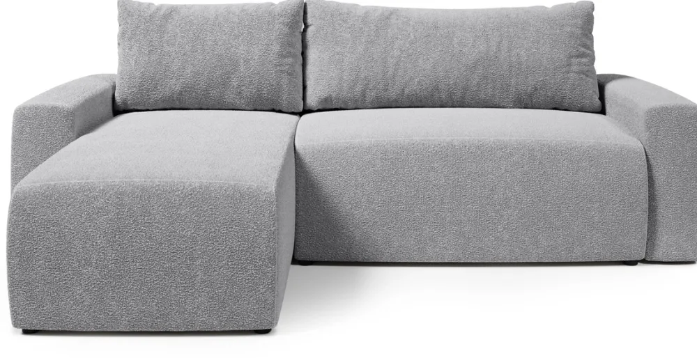 Meble Dla Dzieci|Meble Młodzieżowe>BROMARKT Szara rogówka z funkcją spania i pojemnikiem na pościel PLUSH L baranek