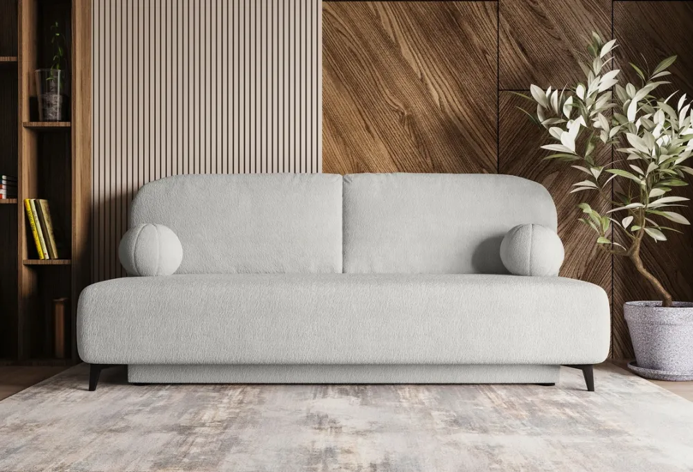 Meble Dla Dzieci|Kanapy I Sofy>Meble Grand Szara rozkładana kanapa do salonu z pojemnikiem SILVIO