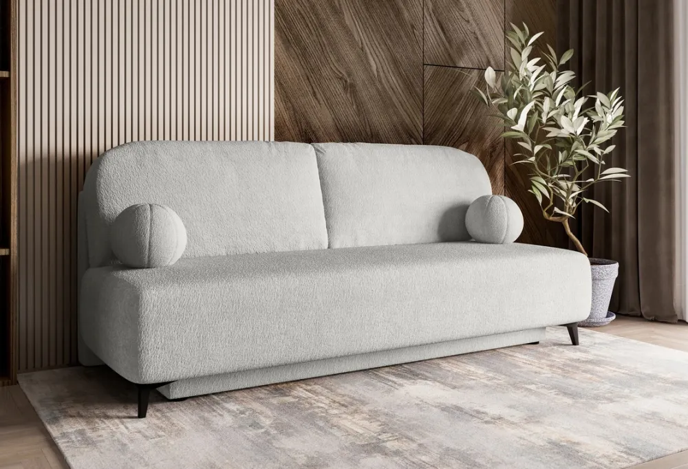 Meble Dla Dzieci|Kanapy I Sofy>Meble Grand Szara rozkładana kanapa do salonu z pojemnikiem SILVIO