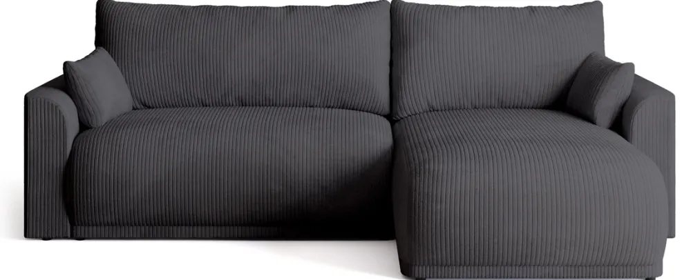 Meble Dla Dzieci|Meble Młodzieżowe>BROMARKT Szara rozkładana kanapa narożna do salonu z funkcją spania MORENO