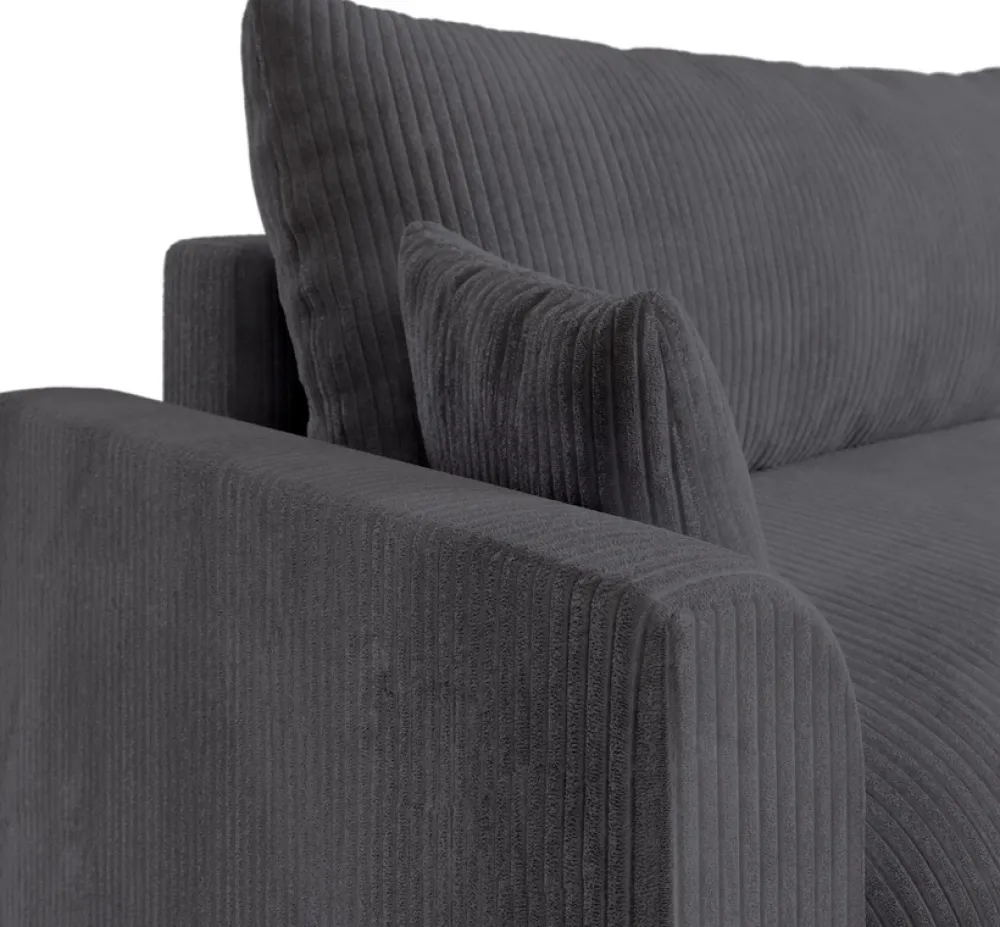 Meble Dla Dzieci|Meble Młodzieżowe>BROMARKT Szara rozkładana kanapa narożna do salonu z funkcją spania MORENO