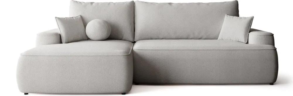 Meble Dla Dzieci|Narożniki>BROMARKT Szara rozkładana kanapa narożna do salonu CARMELLO