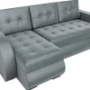 Narożniki>IZABELLA MEBLE Szara rozkładana kanapa narożna z funkcją spania do salonu BERGEN