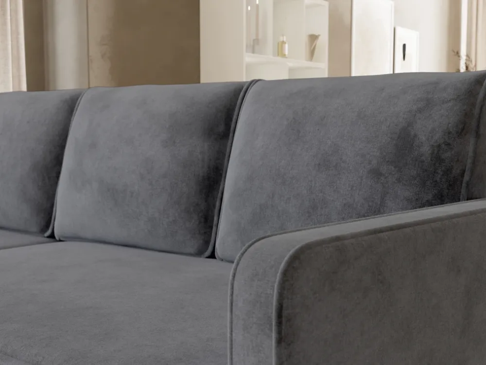 Meble Dla Dzieci|Meble Młodzieżowe>BROMARKT Szara rozkładana kanapa narożna do salonu z funkcją spania QULIO