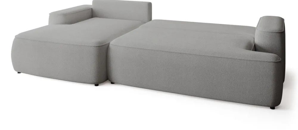 Meble Dla Dzieci|Narożniki>BROMARKT Szara rozkładana kanapa narożna do salonu CARMELLO