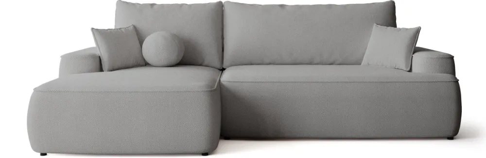 Meble Dla Dzieci|Narożniki>BROMARKT Szara rozkładana kanapa narożna do salonu CARMELLO