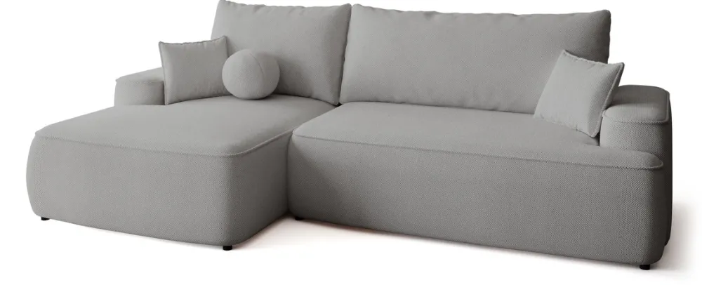 Meble Dla Dzieci|Narożniki>BROMARKT Szara rozkładana kanapa narożna do salonu CARMELLO