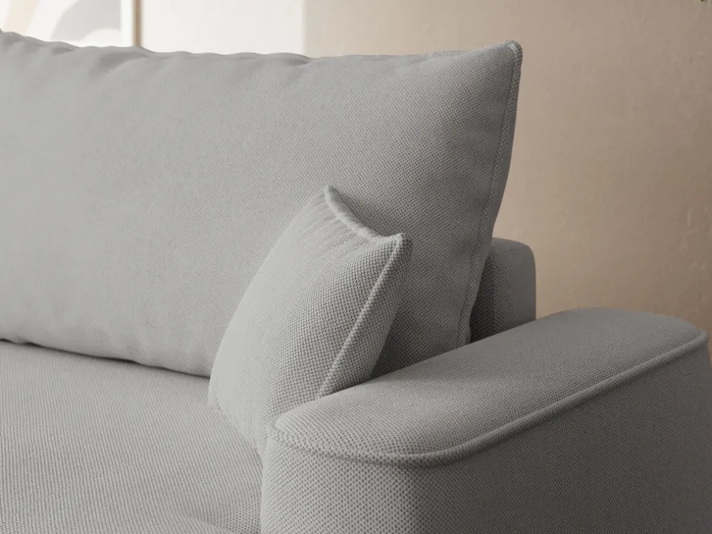 Meble Dla Dzieci|Narożniki>BROMARKT Szara rozkładana kanapa narożna do salonu CARMELLO