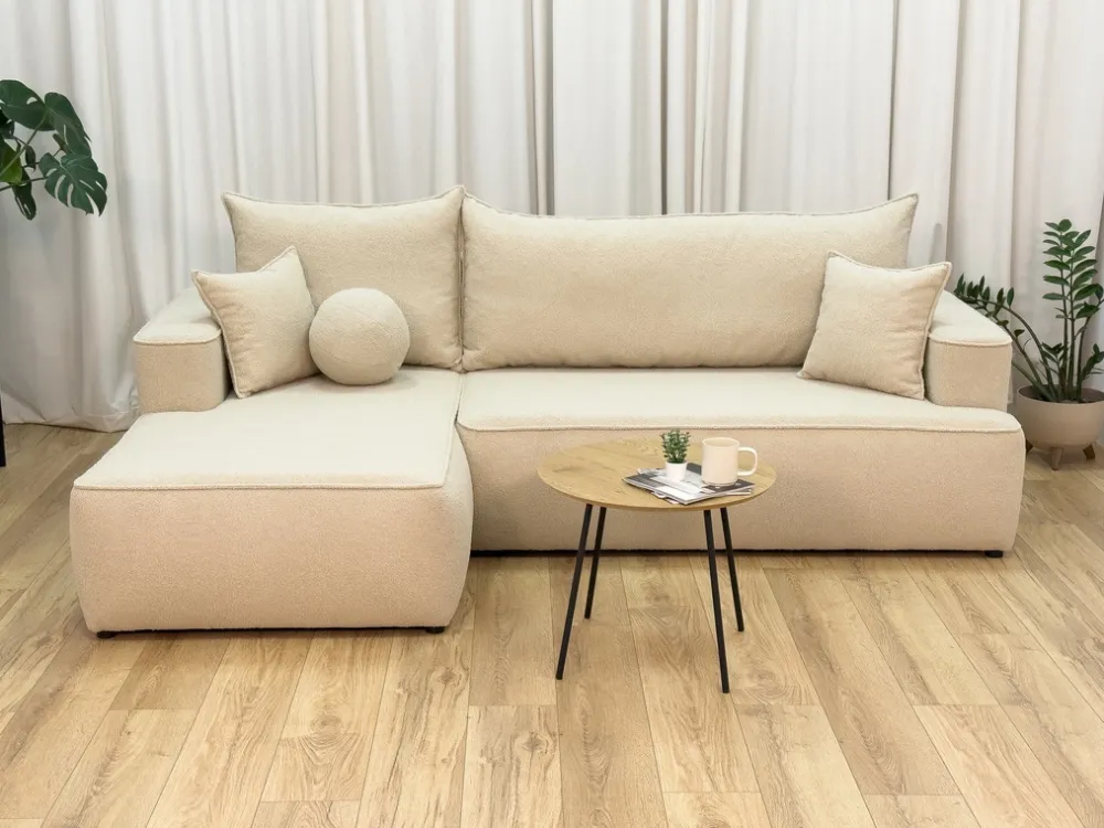 Meble Dla Dzieci|Narożniki>BROMARKT Szara rozkładana rogówka do salonu z funkcją spania CARMELLO