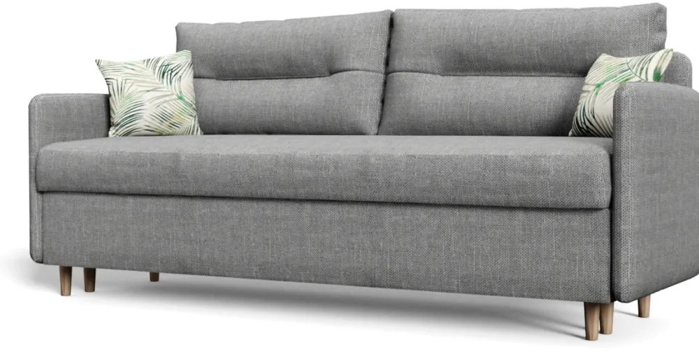 Meble Młodzieżowe|Meble Dla Dzieci>Meble Grand Szara rozkładana sofa do salonu SOFRANA