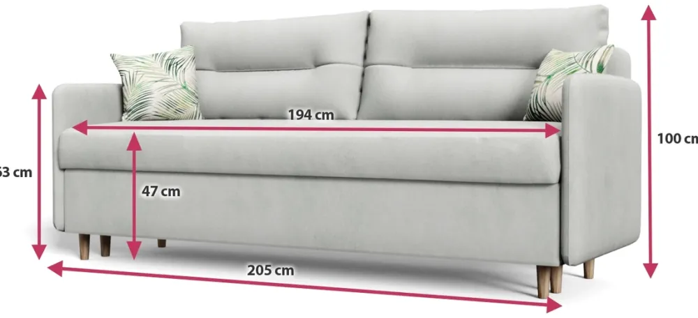 Meble Młodzieżowe|Meble Dla Dzieci>Meble Grand Szara rozkładana sofa do salonu SOFRANA