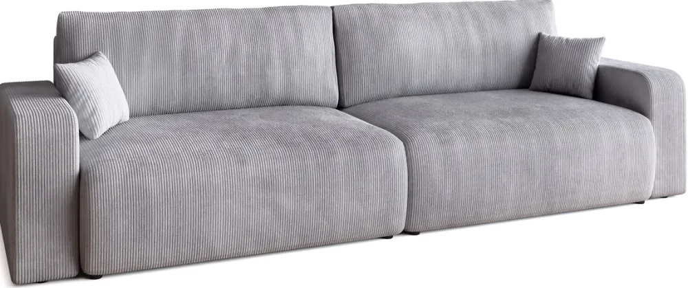 Meble Dla Dzieci|Meble Młodzieżowe>BROMARKT Szara sofa rozkładana do salonu z funkcją spania i pojemnikiem PUMI