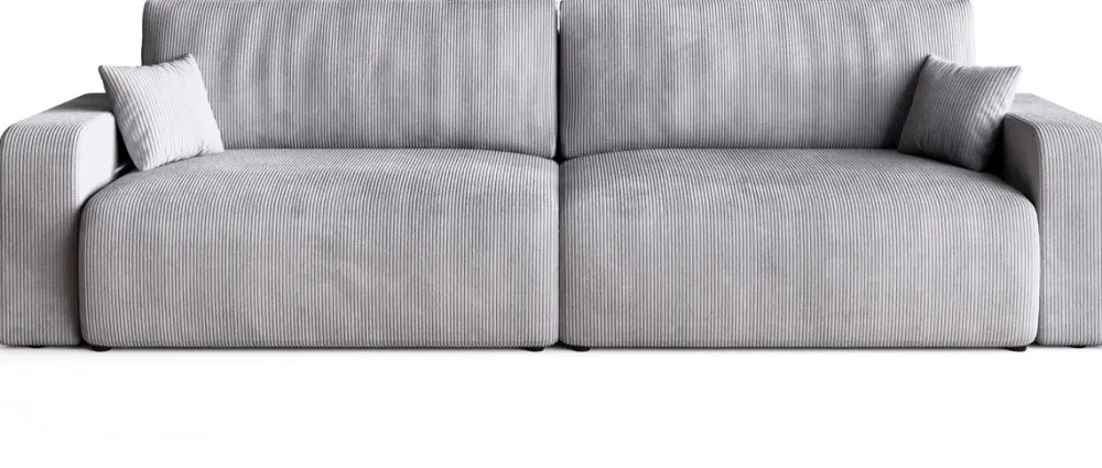 Meble Dla Dzieci|Meble Młodzieżowe>BROMARKT Szara sofa rozkładana do salonu z funkcją spania i pojemnikiem PUMI