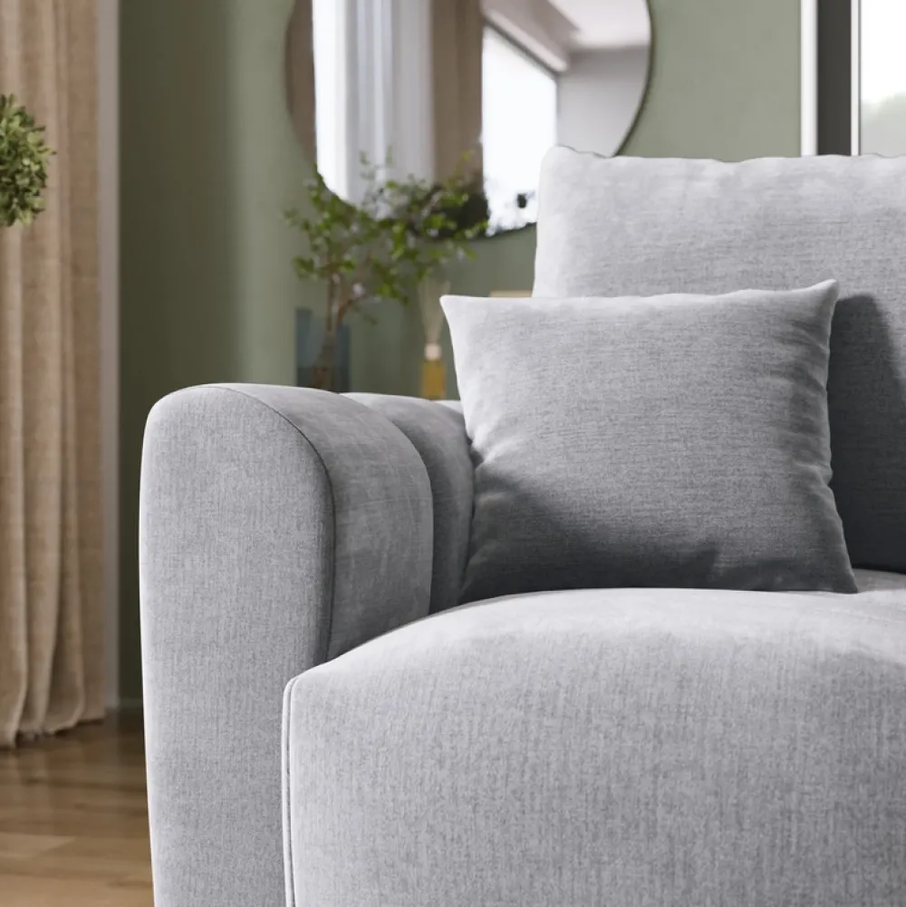 Kanapy I Sofy|Zestawy Mebli Do Przedpokoju>BROMARKT Szara sofa rozkładana do salonu NUBES