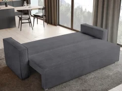 Meble Dla Dzieci|Meble Młodzieżowe>BROMARKT Szara sofa z funkcją spania TOP sztruks pojemnik na pościel