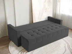 Kanapy I Sofy|Meble Dla Dzieci>BROMARKT Szara sofa z funkcją spania do salonu HOT pojemnik na pościel