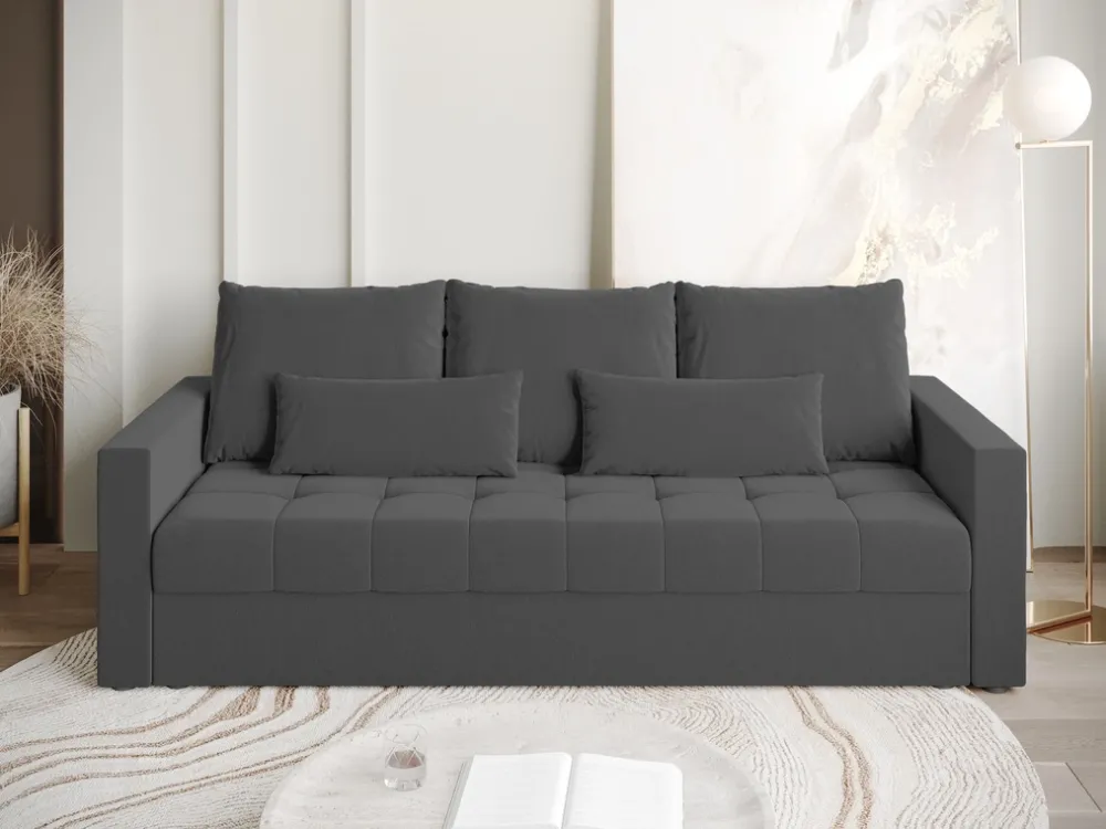 Kanapy I Sofy|Meble Dla Dzieci>BROMARKT Szara sofa z funkcją spania do salonu HOT pojemnik na pościel