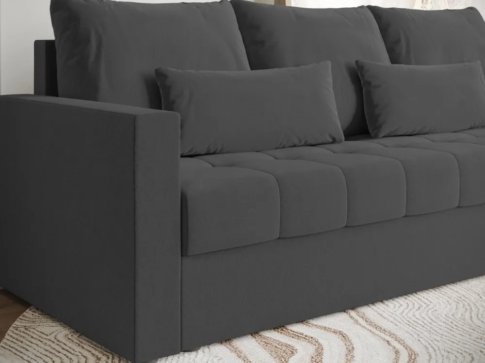 Kanapy I Sofy|Meble Dla Dzieci>BROMARKT Szara sofa z funkcją spania do salonu HOT pojemnik na pościel