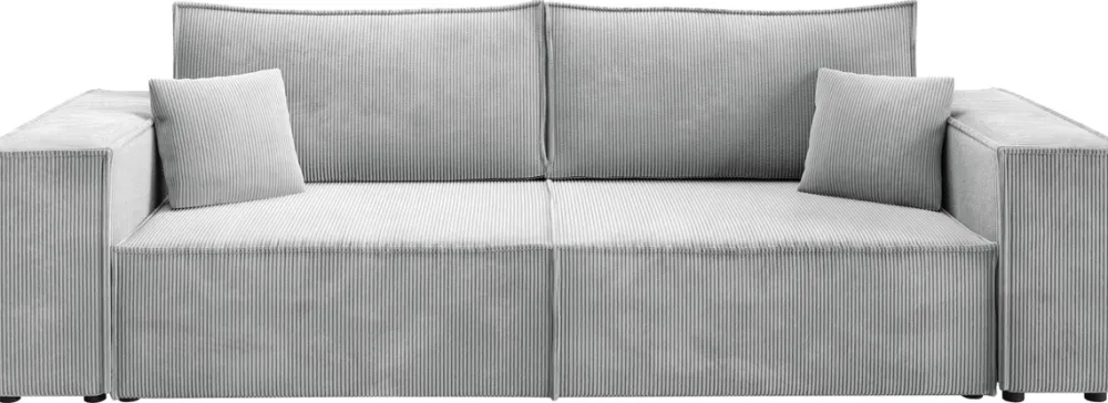 Meble Dla Dzieci|Kanapy I Sofy>BROMARKT Szara sofa z funkcją spania do salonu rozkładana sztruksowa PEDRO