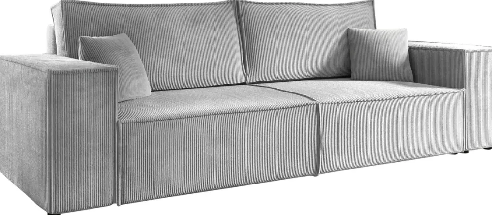 Meble Dla Dzieci|Kanapy I Sofy>BROMARKT Szara sofa z funkcją spania do salonu rozkładana sztruksowa PEDRO