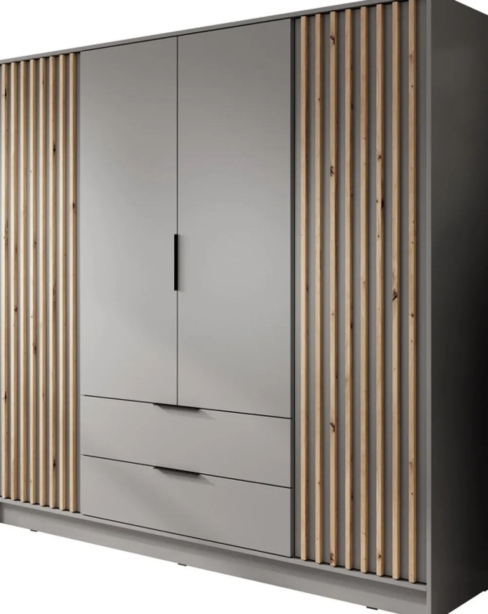 Meble Młodzieżowe|Zestawy Mebli Do Przedpokoju>PIASKI Szara szafa uchylna KELLY