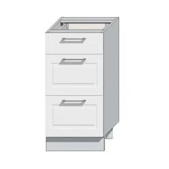Meble Kuchenne>Stolkar Szara szafka z szufladami 40 cm NATALIA