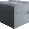 Meble Dla Dzieci|Pufy>BROMARKT Szara welurowa pufa ze schowkiem do salonu HOT