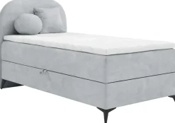 Łóżka Młodzieżowe|Łóżka Ze Stelażem>BROMARKT Szare łóżko dziecięce 80x200 cm kontynentalne z pojemnikiem SERENO