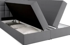 Łóżka Ze Stelażem|Łóżka Z Materacem>BROMARKT Szare łóżko kontynentalne 160x200 cm z pojemnikiem DAKOTA