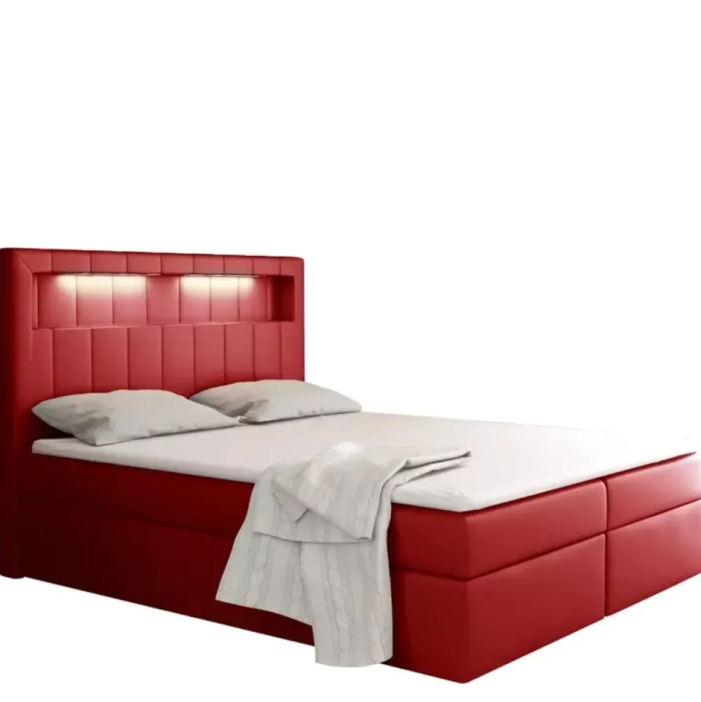 Łóżka Młodzieżowe|Łóżka Z Zagłówkiem>Gruszka Szare łóżko kontynentalne 140x200 ADAM