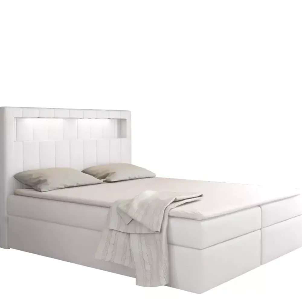 Łóżka Młodzieżowe|Łóżka Z Zagłówkiem>Gruszka Szare łóżko kontynentalne 140x200 ADAM