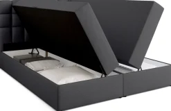 Łóżka Ze Stelażem|Łóżka Z Zagłówkiem>BROMARKT Szare łóżko kontynentalne 160x200 cm z pojemnikiem DAKOTA