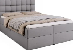 Meble Młodzieżowe|Łóżka Młodzieżowe>BROMARKT Szare łóżko kontynentalne z pojemnikiem 140x200 cm DAKOTA