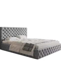 Łóżka Młodzieżowe|Łóżka Dziecięce></noscript>Riban Szare łóżko tapicerowane 180x200 cm INTON