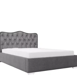 Łóżka Młodzieżowe|Łóżka Z Pojemnikiem></noscript>Gruszka Szare łóżko tapicerowane 140x200 SEUL