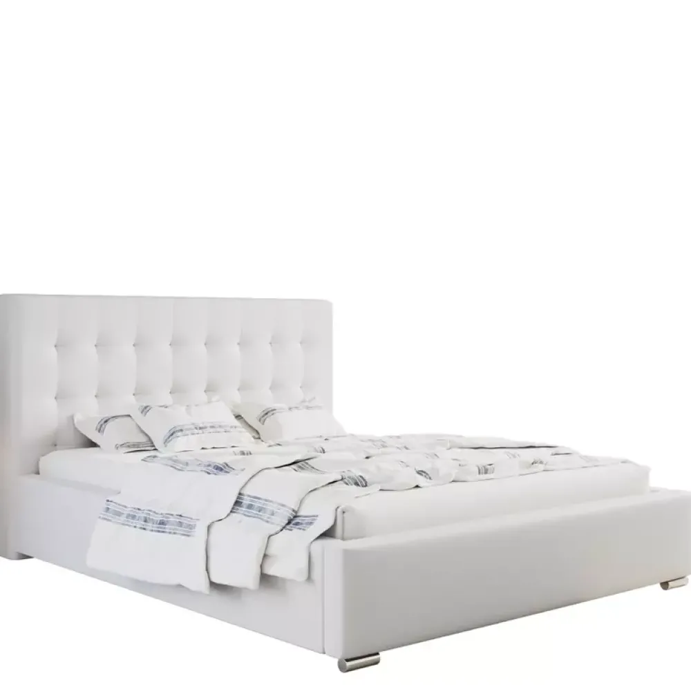 Łóżka Młodzieżowe|Łóżka Z Zagłówkiem>Riban Szare łóżko 140x200 cm NESS