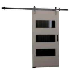 Drzwi Przesuwne>przesuwne.com Szare naścienne drzwi przesuwne do garderoby 70 cm VITRE szary
